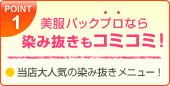 POINT1：美服パックプロなら染み抜きもコミコミ!