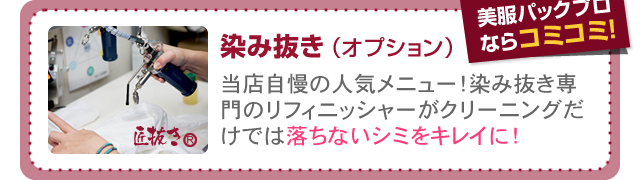 染み抜き（匠抜き）